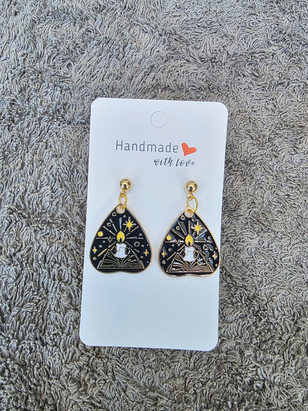 Halloween Earrings: Tarot and Ouija - The Spellbook (Grimoire)